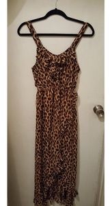 Asymmetrical Leopard Print Dress